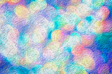 Fototapete - holographic colorful oil paint effect vibrant holographic neon background