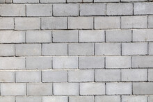Wall From Cinder Blocks As An Abstract Background