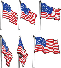 american flag set