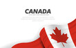 Banner with waving canadian flag. Modern illustration. National flag of Canada.