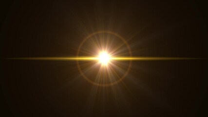 Wall Mural - golden light streaks lens flare effects