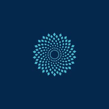 Abstract Mandala Flower Vector Logo Icon