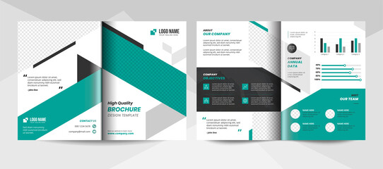 Canvas Print - Creative corporate business brochure template. Corporate business flyer template.