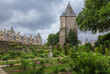 Josselin, France. View of the castle fortifications from the garden side