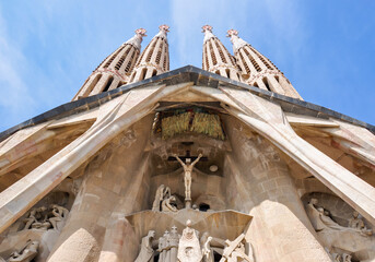 Wall Mural - Facade of Sagrada Familia Cathedral, Barcelona, Spain