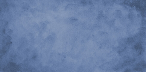 Wall Mural - blue faded dark watercolor very simple, primitive abstract background, with grain and spots of paint. a universal backdrop for any purpose and any decor.