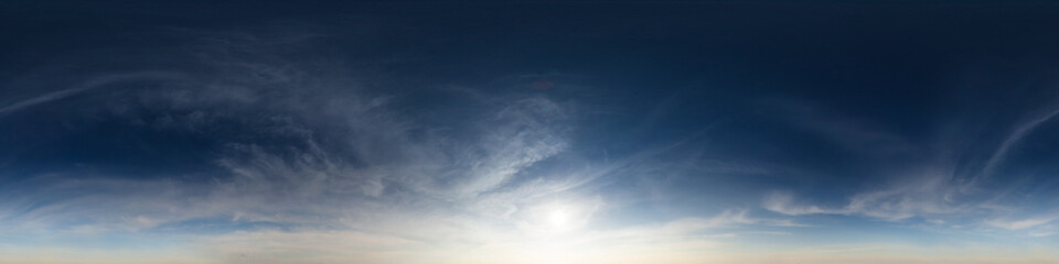 Wall Mural - sky hemisphere. dome photo of sky for your 360° vr photography or video
