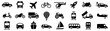 Transport icon. Transportation symbols set vector