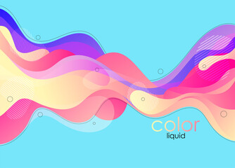 Moving colorful abstract background. Dynamic Effect. Vector Illustration. Design Template.