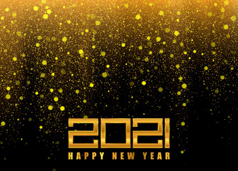 Wall Mural - 2021 Happy New Year Background. Abstract Vector Illustration