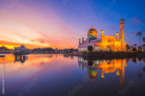 Fotomural Omar Ali Saifuddien Mosque in Bandar Seri Begawan, brunei