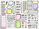 Premium Vector  Cute bullet journal notes to do list drawing