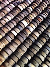 Close-up Of Clay Roof Tiles