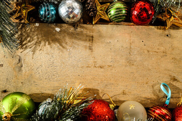 Canvas Print - Christmas background with copy space
