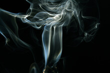Close-up Of Smoke Against Black Background