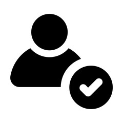 Canvas Print - glyph icon of selected candidate