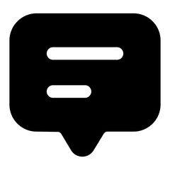 Poster - 
Speech bubble icon in glyph design 
