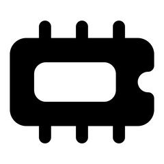 
Trendy vector style of a RAM, random access memory 
