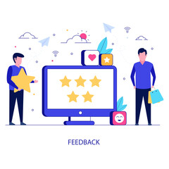 Wall Mural - Customer Feedback Illustration