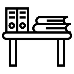 Sticker - Study Table Vector 