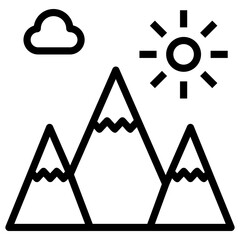 Sticker - Hill Station Vector 