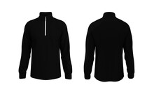 Blank Tracksuit Top, Jacket Design, Sportswear, Track Front And Back View, 3d Illustration, 3d Rendering