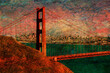 © dietwalther - Golden Gate Bridge abstrakt Mehrfachbelichtung mit Blick auf San Francisco