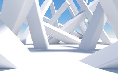 Wall Mural - 3D three-dimensional space concept creative map