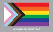 Updated gay pride flag icon. New LGBTQ+ rights symbol