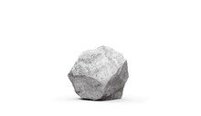 Heavy Big Stone On White Background