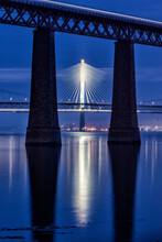 Bridges Over River At Night