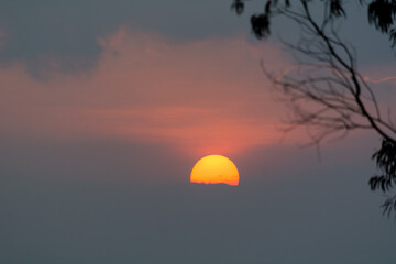Wall Mural - sunset in the sky