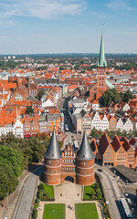 Wall Mural - Cityscape of Lubeck