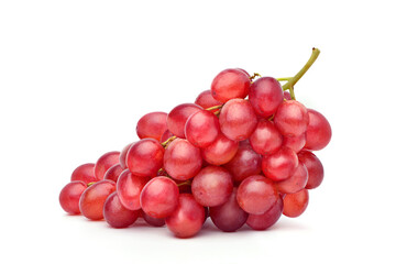 Bunch of Red Grape isolated on white background.