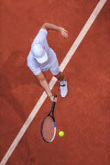 Tennis player on court