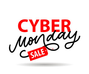 Poster - Cyber Monday Vector lettering calligraphy text brush