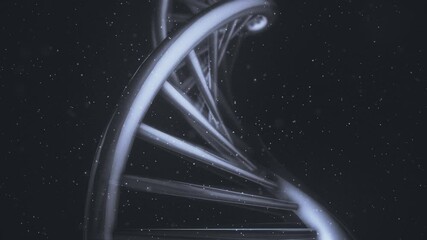 Poster - Isolated DNA Helix In A Macro Close-Up View 4k