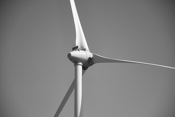 Wind turbine in monochrome.