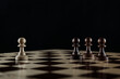 one against many in chess concept. business competition concept. 