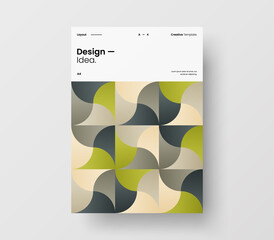 Vertical corporate identity A4 report cover. Abstract geometric vector business presentation design layout. Amazing company front page illustration brochure template.