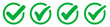 © vectorsanta - Checkmark icon set. Green check mark vector set.Creative vector illustration of green tick. Vector green confirm icons set. Vector illustration.