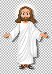 Isolated jesus cartoon character