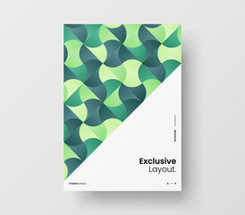 Vertical corporate identity A4 report cover. Abstract geometric vector business presentation design layout. Amazing company front page illustration brochure template.