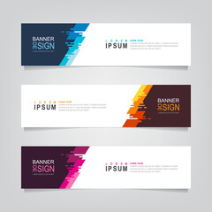 Wall Mural - vector abstract web banner design template. collection of web banner template. abstract geometric we