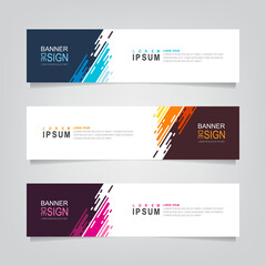 Wall Mural - vector abstract web banner design template. collection of web banner template. abstract geometric we