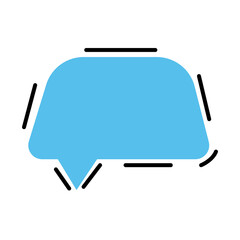 Poster - speech bubble color blue isolated icon