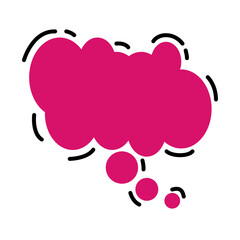 Poster - speech bubble color pink isolated icon