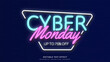 © Crealive.Studio - cyber monday neon light typography premium editable text effect