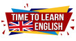 Time to learn english banner design
