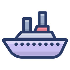 Sticker - Cruise Ship Vector